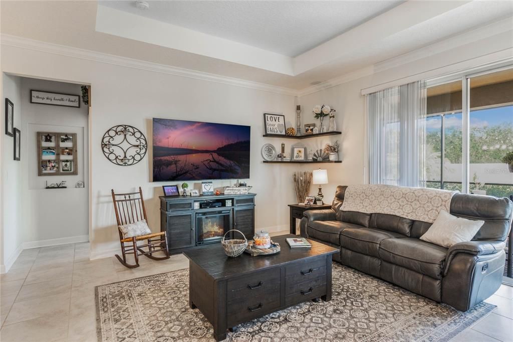 Tile Flooring is featured throughout the main living areas