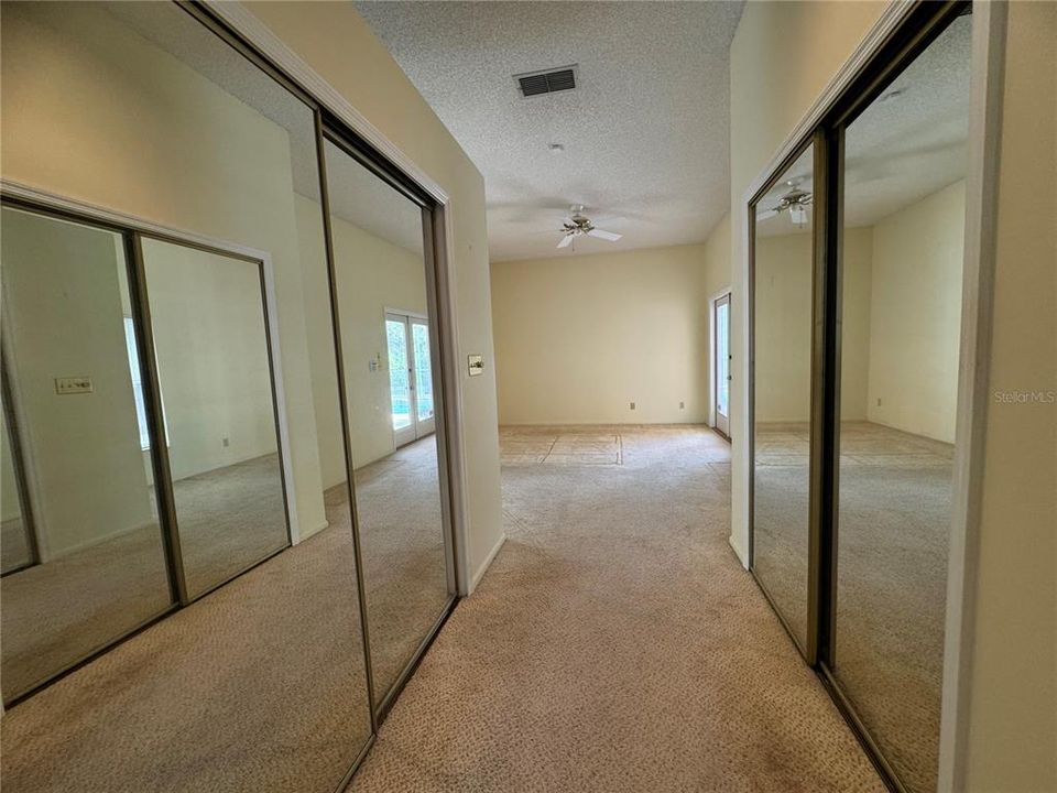 His and Hers Closets in Master Bedroom