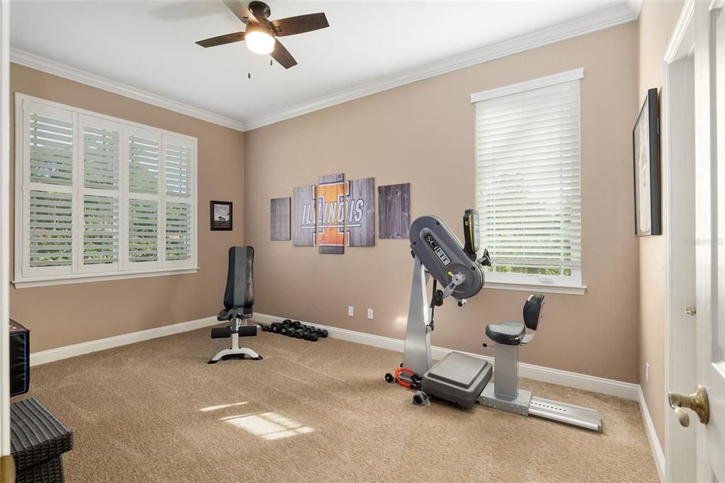 GUEST ROOM #1 CURRENTLY USED AS GYM