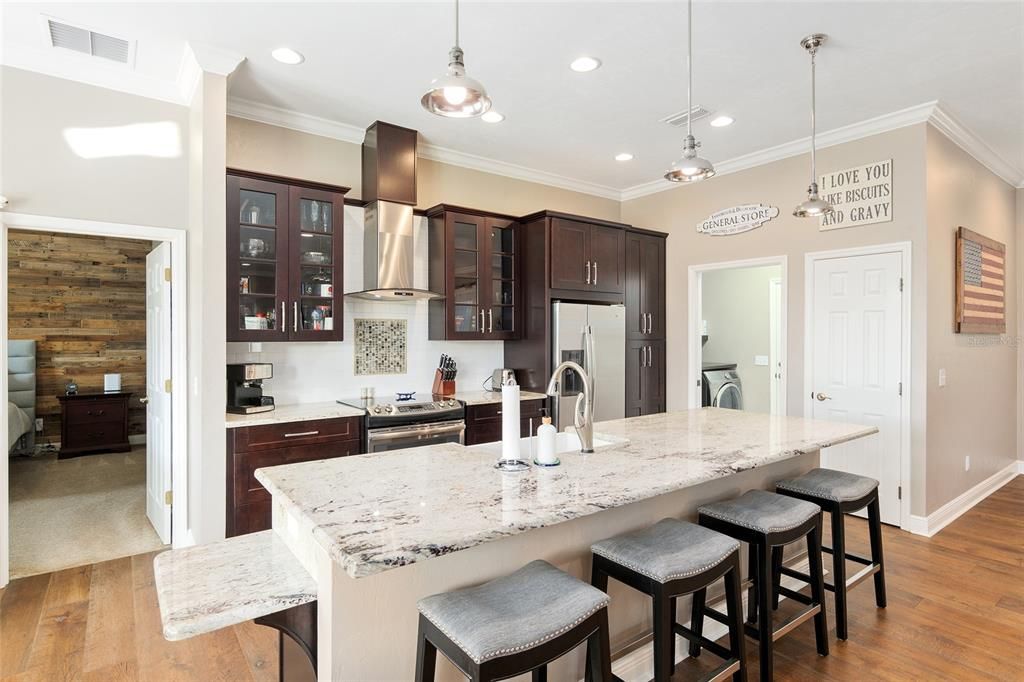 GRANITE COUNTERS, STAINLESS APPLIANCES