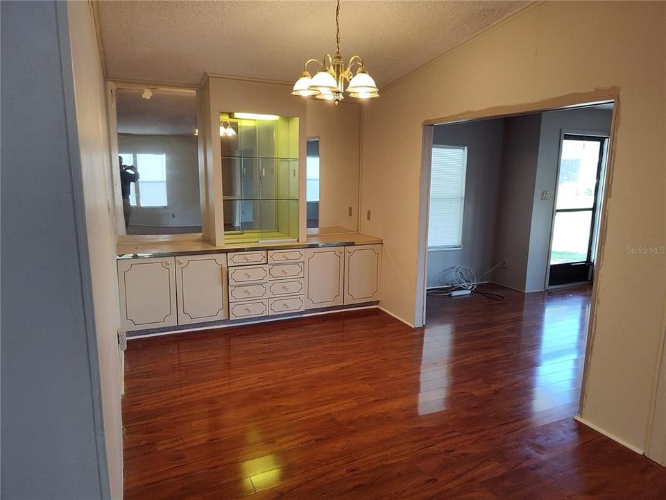 Dining Area with built in hutch