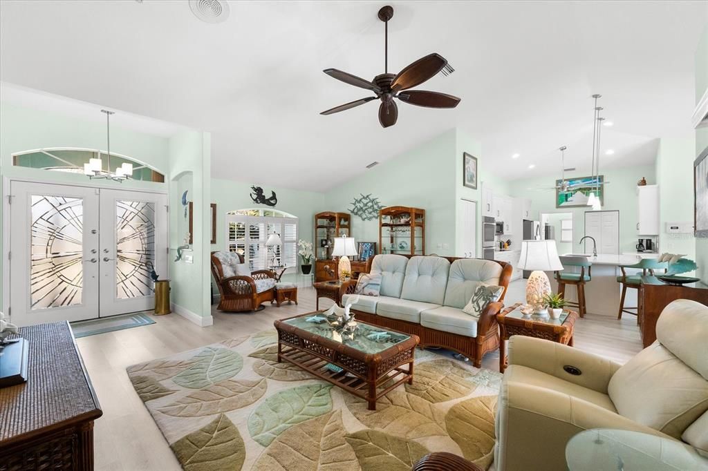 Entryway Opening to a Spacious Living Room