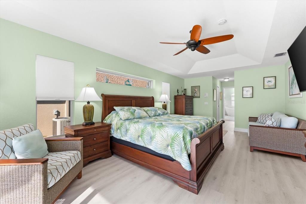 Expansive primary bedroom