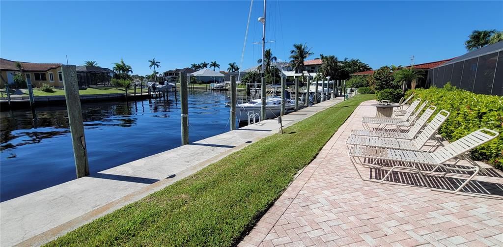 Community waterfront and boat slips