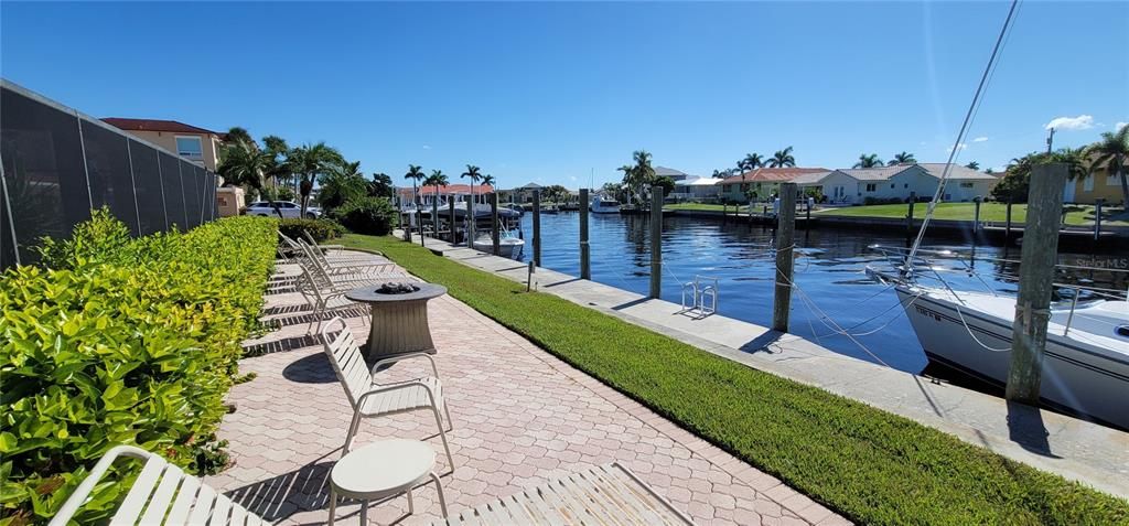 Community waterfront and boat slips