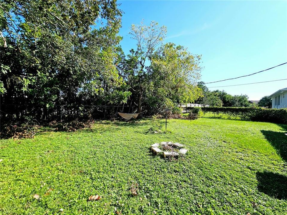 Fenced back yard