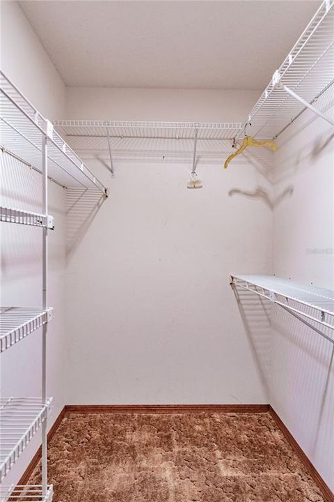 Master bedroom walk in closet