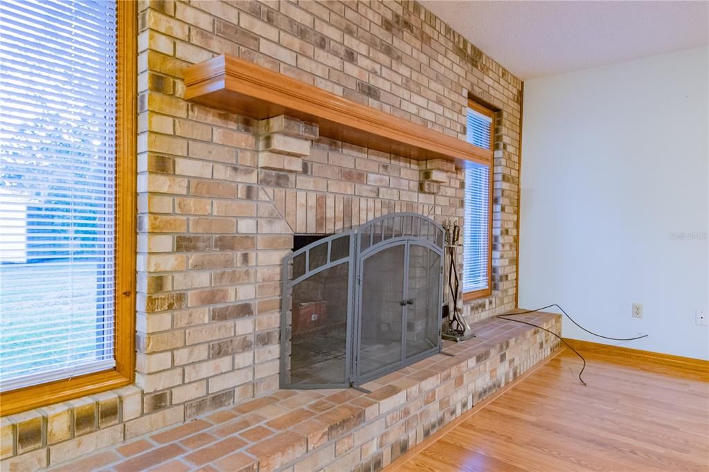 Fireplace in family room