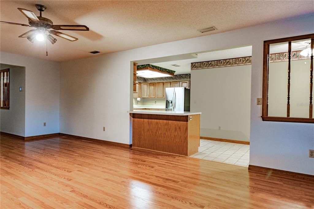 Family room off to the kitchen