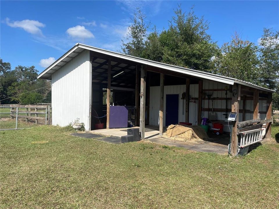 Front of barn