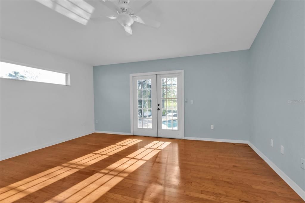 French Doors in Primary Bedroom