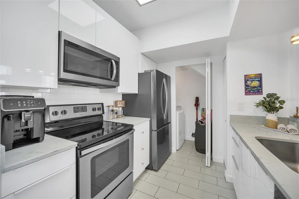 Kitchen and laundry room