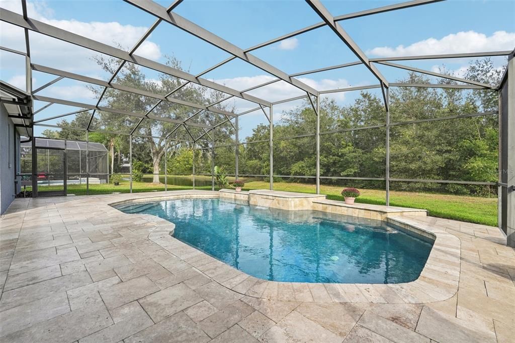 Lovely pool with waterfall feature