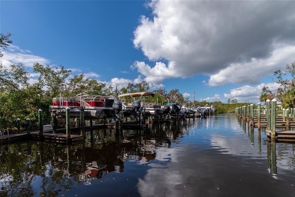 Boat slip available to owners for rent for monthly fee.