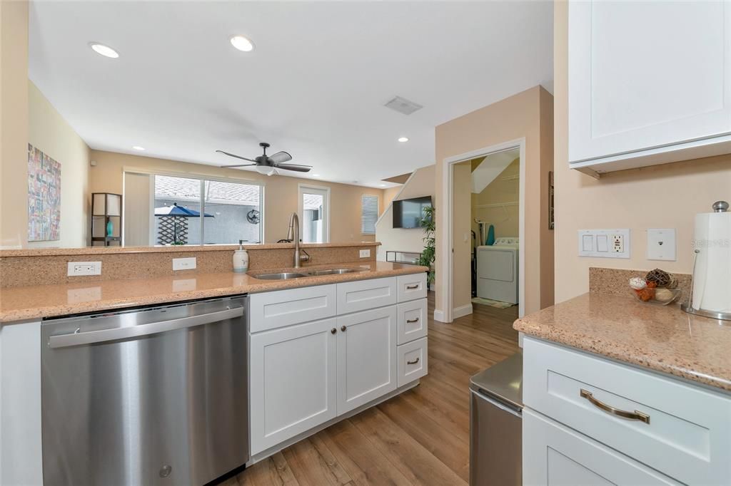 Kitchen with stone counter