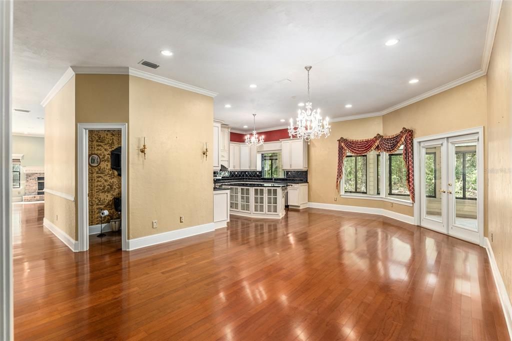 LOOKING FROM DINING ROOM BACK TO KITCHEN