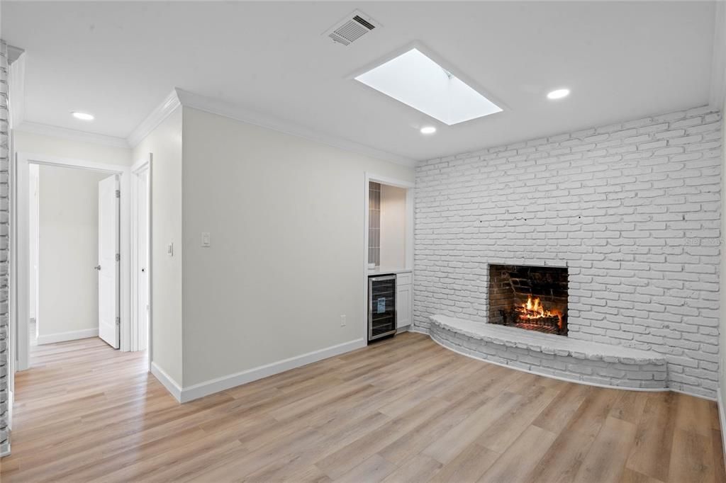 View into the hallway leading to the two secondary bedrooms