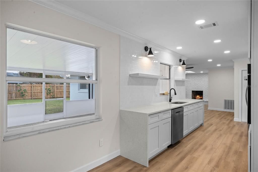 Breakfast nook off the kitchen with great views of the backyard