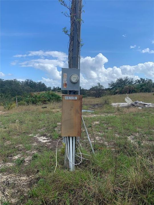 Electric Pole on Property