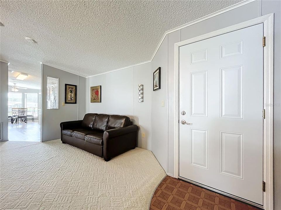 Door leading into garage from living room