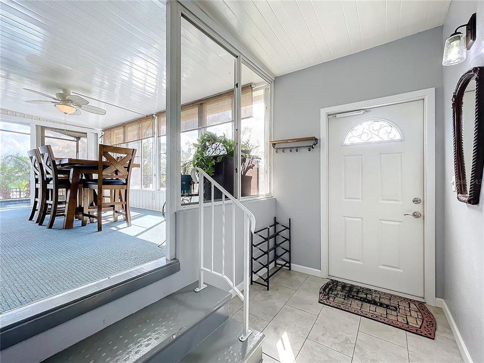 Foyer leading into Florida room