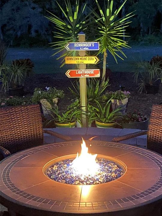 Gather around the fire pit when the evenings get cool.