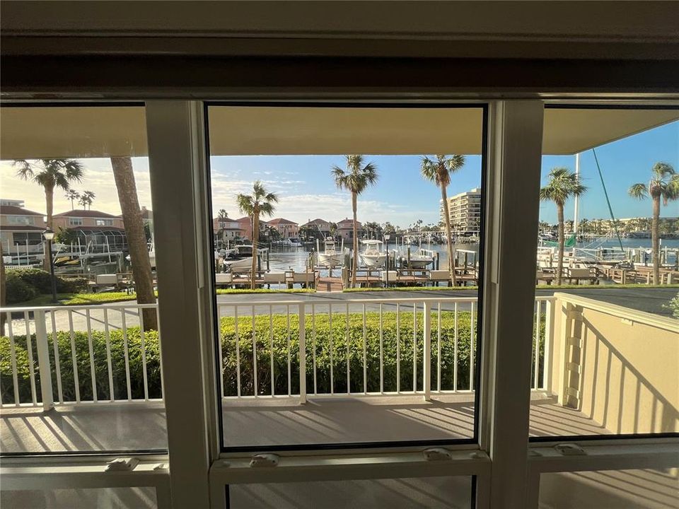 Living room view of the dock