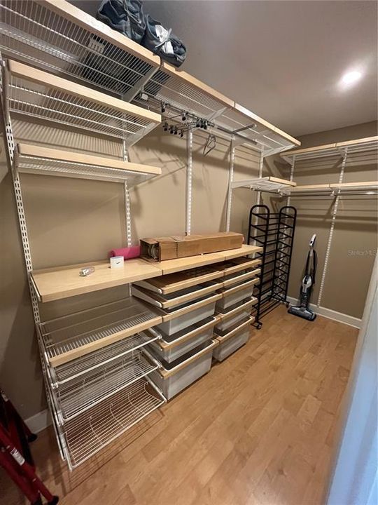 Walk-in closet with organization system