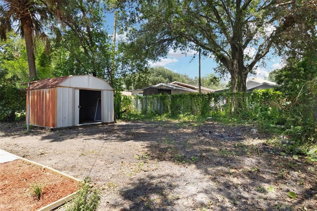 Backyard with shed