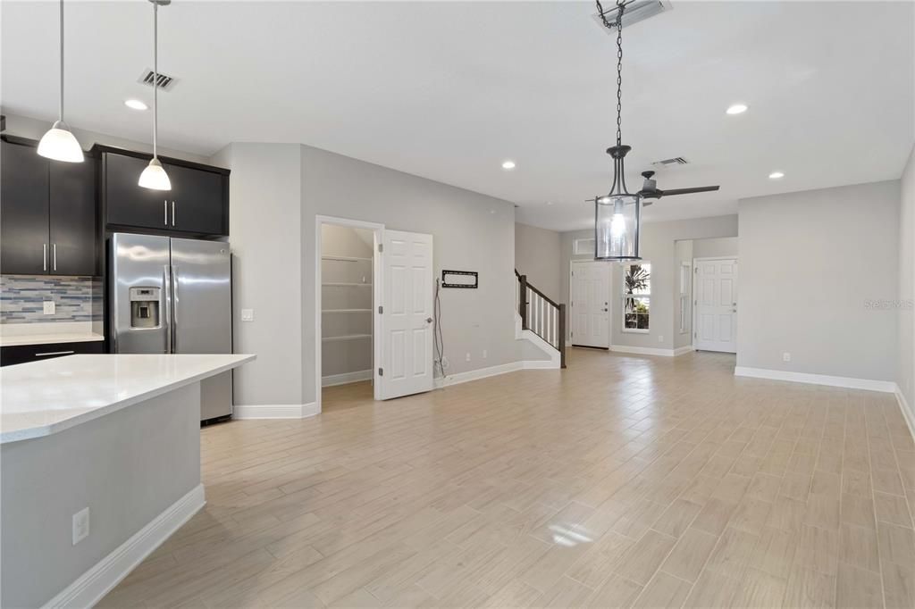 Dining room and living room