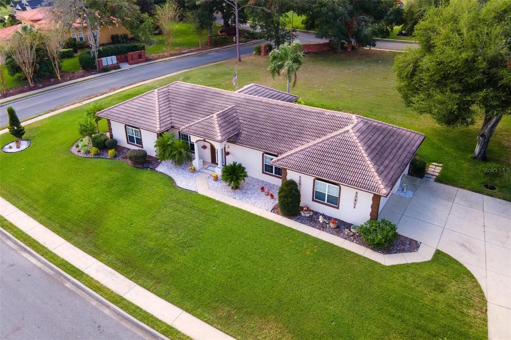 Aerial of Property on Corner Lot!