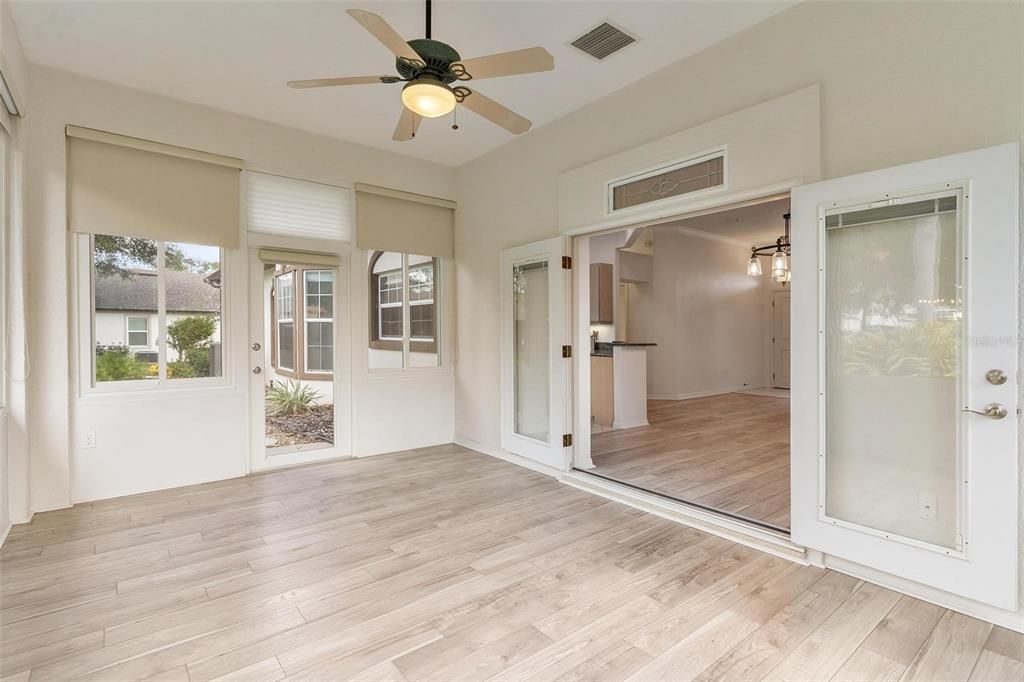 Family Room with Custom Shades