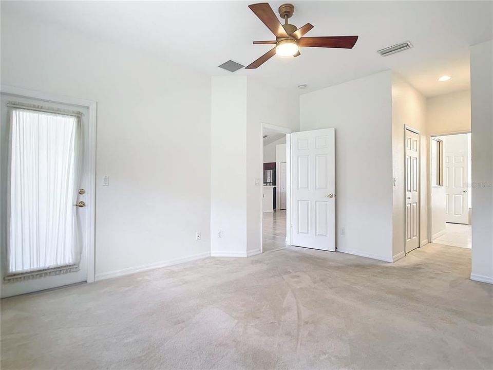 Master Bedroom with door to back porch