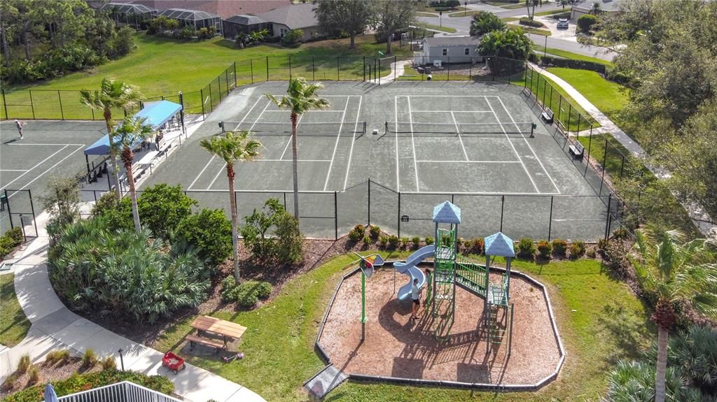 Community tennis courts