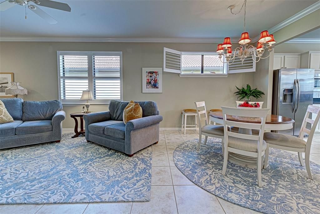 Living room with plenty of natural light