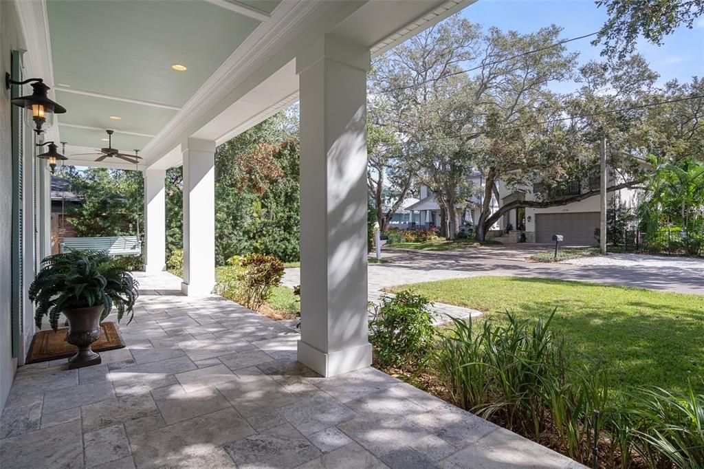 Expansive Front Porch with swings