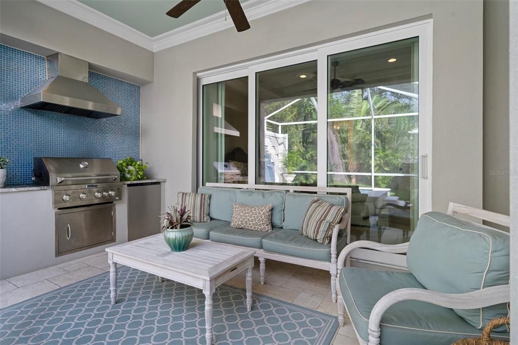 Outdoor Kitchen and Conversation Area