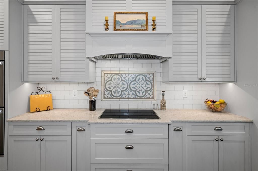 Custom Louvered Kitchen Cabinetry