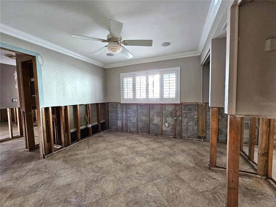 Hallway to 4th Bedroom, Laundry Room, Half Bath & Garage Entrance