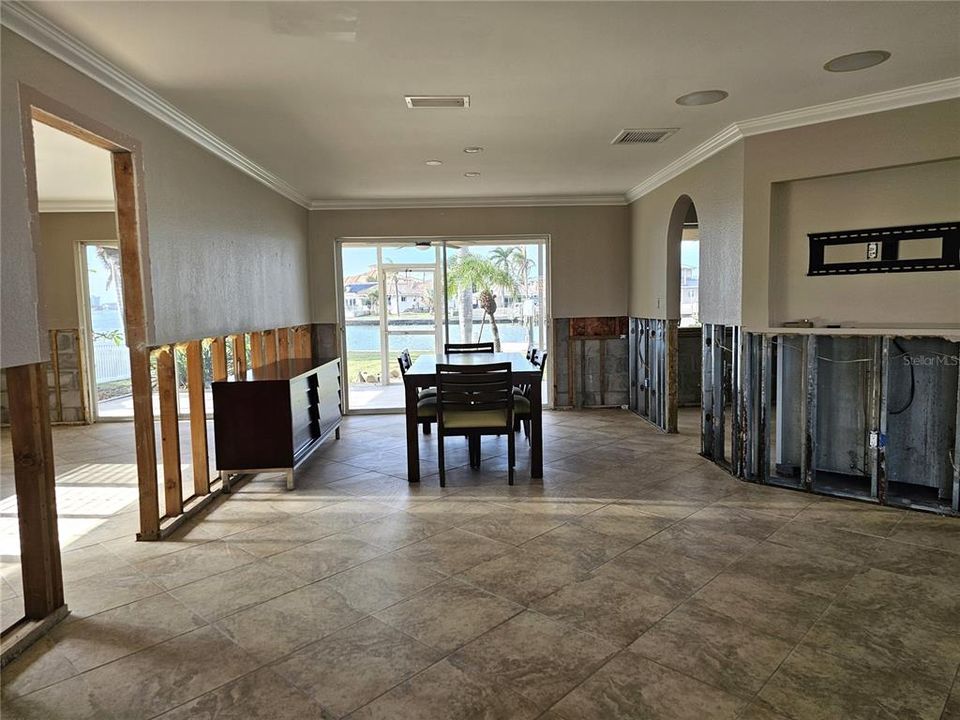 Dining Room is off the Living Room and has sliders to the Lanai & gorgeous views!!! Entrance to Master Suite to left!!!