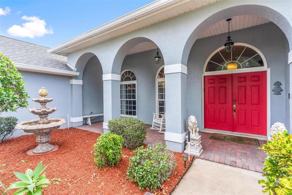 Brick Pavered Front Porch