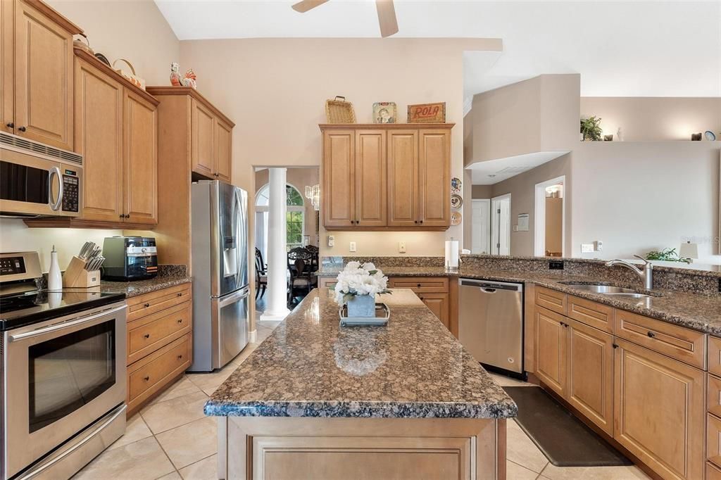 Kitchen with granite Countertops