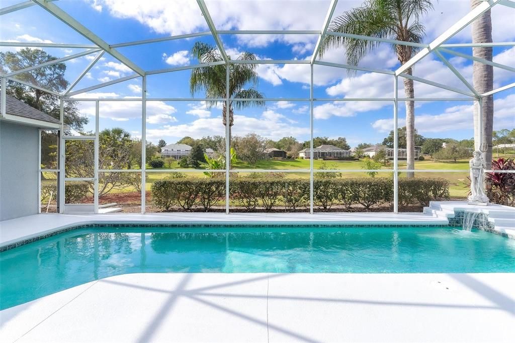 Pool Area with Waterfall Feature