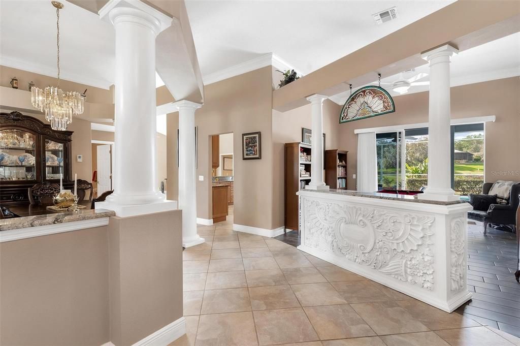 Foyer leading to Living and Dining Area