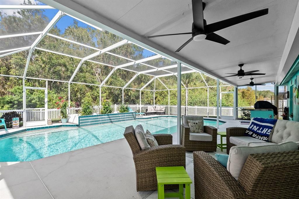 Large screened in pool and lanai