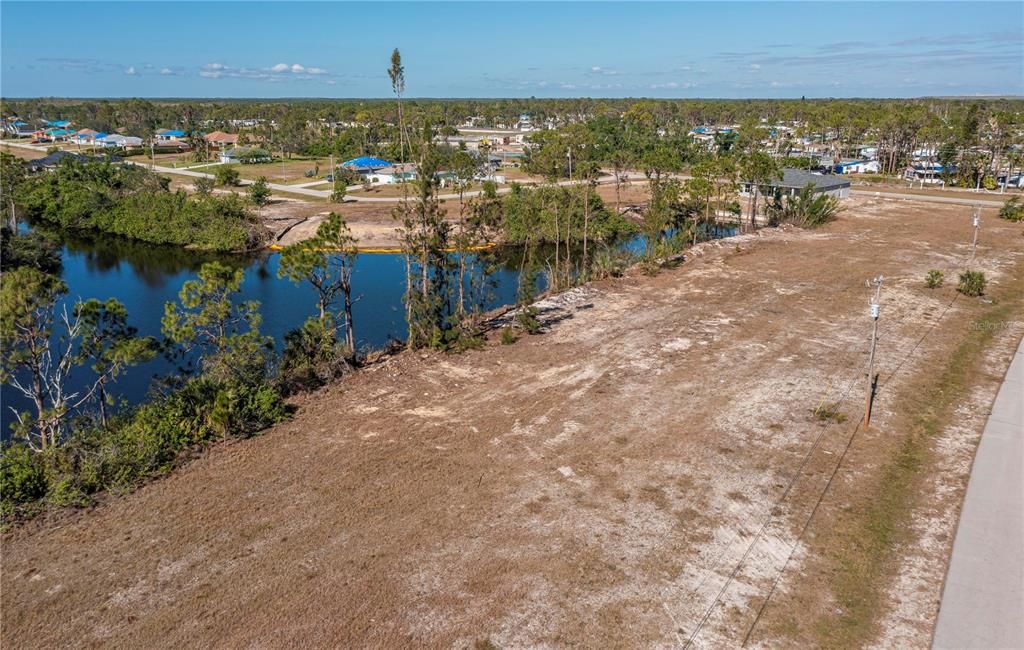 Aerial View of lot, ready to build!