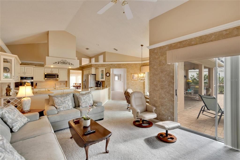 Beautiful open floor plan with high ceilings, and a great layout.