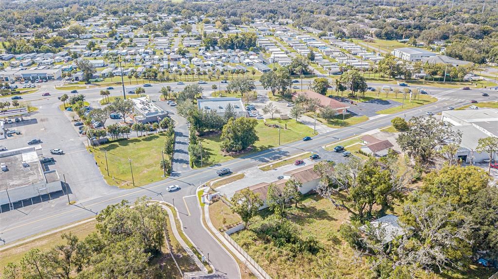 Aerial View showing neighborhood, Ft King Rd. & Gall  Blvd