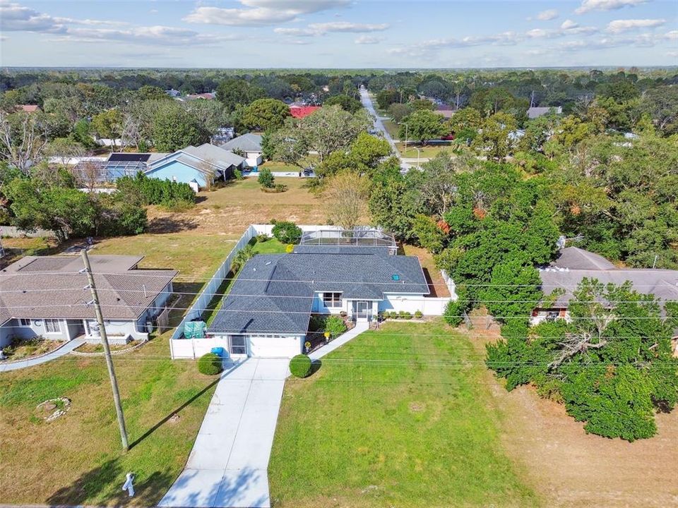 Aerial view of house