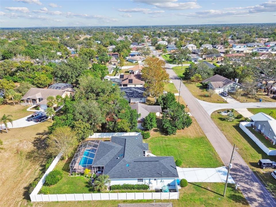 Aerial view of house